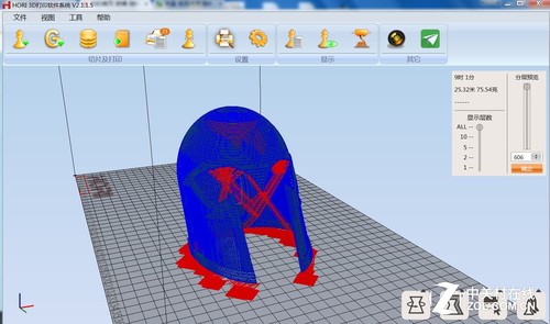 弘瑞軟件 樹狀支撐切片 打印時間預(yù)計9小時